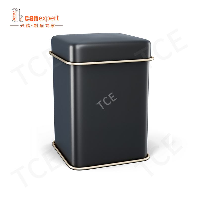 Etc-custom tin can fabrikanten groothandel rechthoekige vierkante blik kan metalen verpakking thee en koffieblokkist aangepaste blik